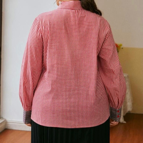 GINGHAM SHIRT 👚 NWOT - Picture 2 of 7
